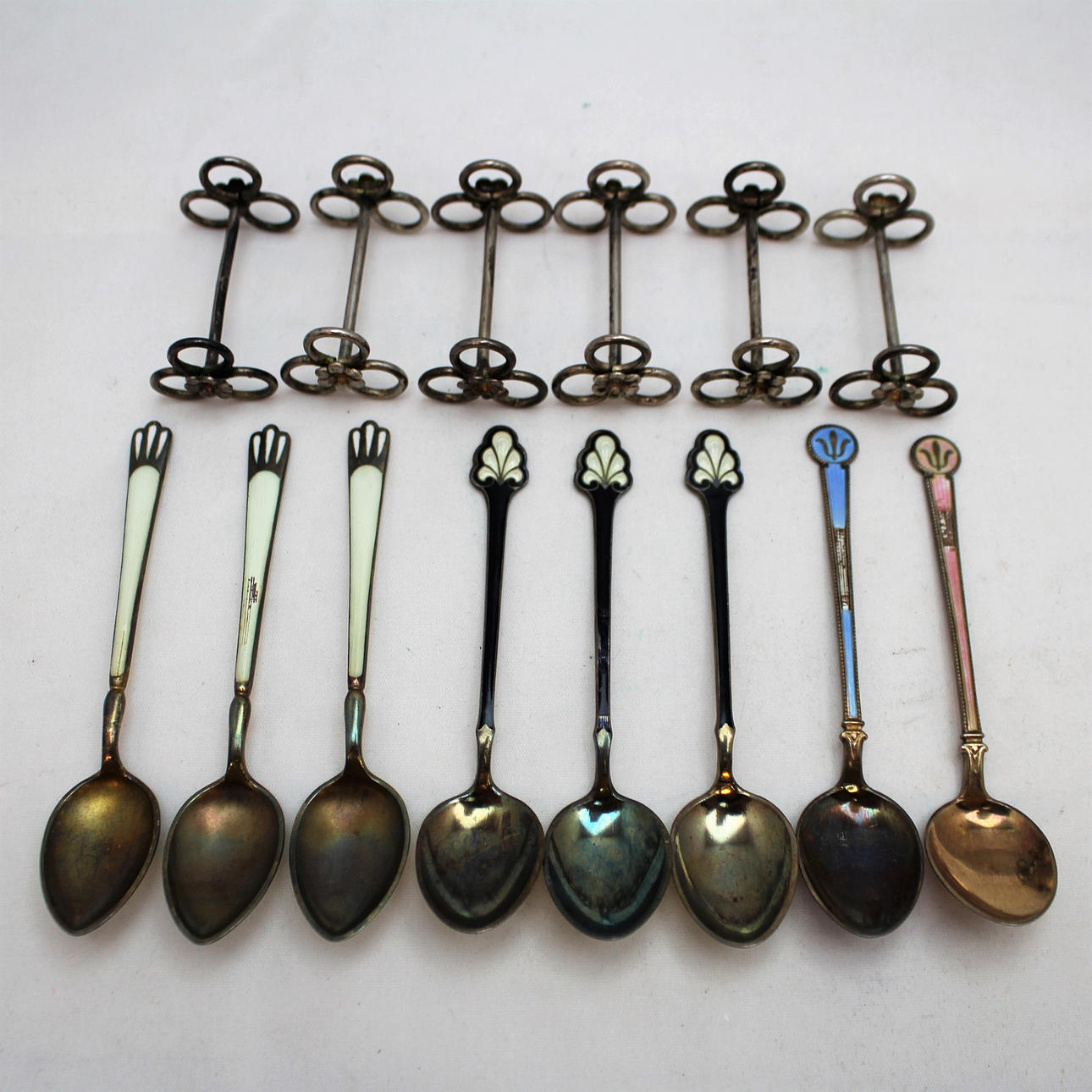 MOKKA LÖFFEL, BUTTERHALTER silber.