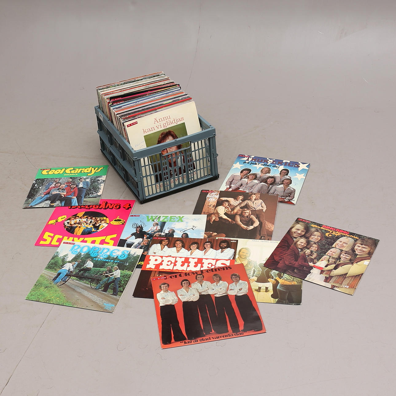 LP-SKIVOR, ca 100 stycken, mest dansband.