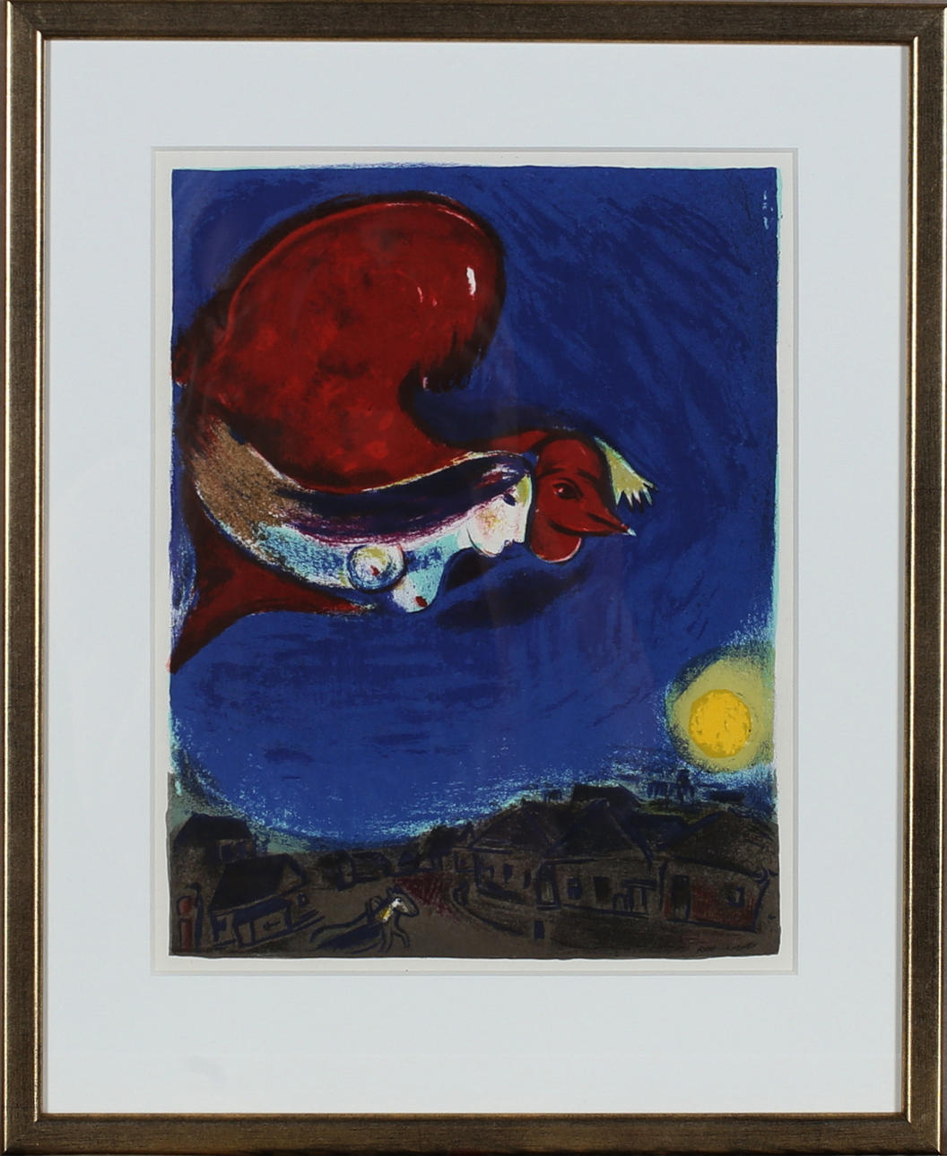 MARC CHAGALL. Färglitografi, osignerad.
