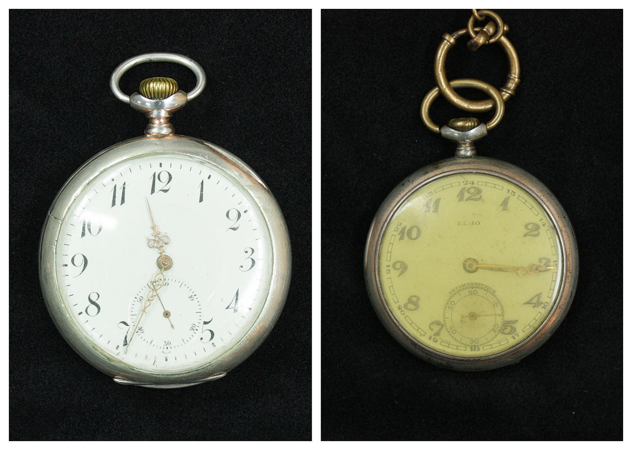 TASKUKELLO, 2 kpl, hopea, 53 mm, 50 mm.