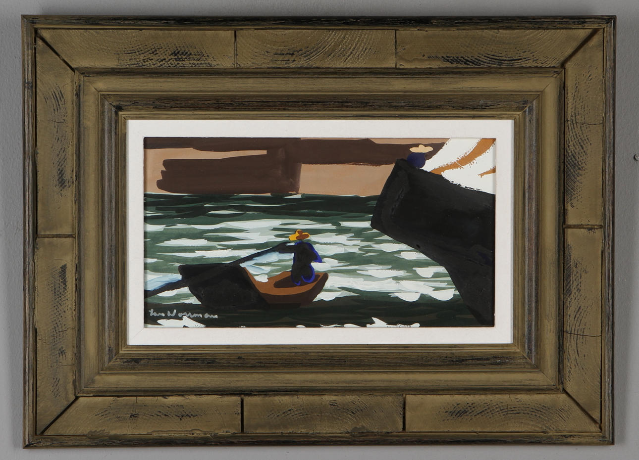 LARS NORRMAN. "Hong-Kong", blandteknik, signerad.