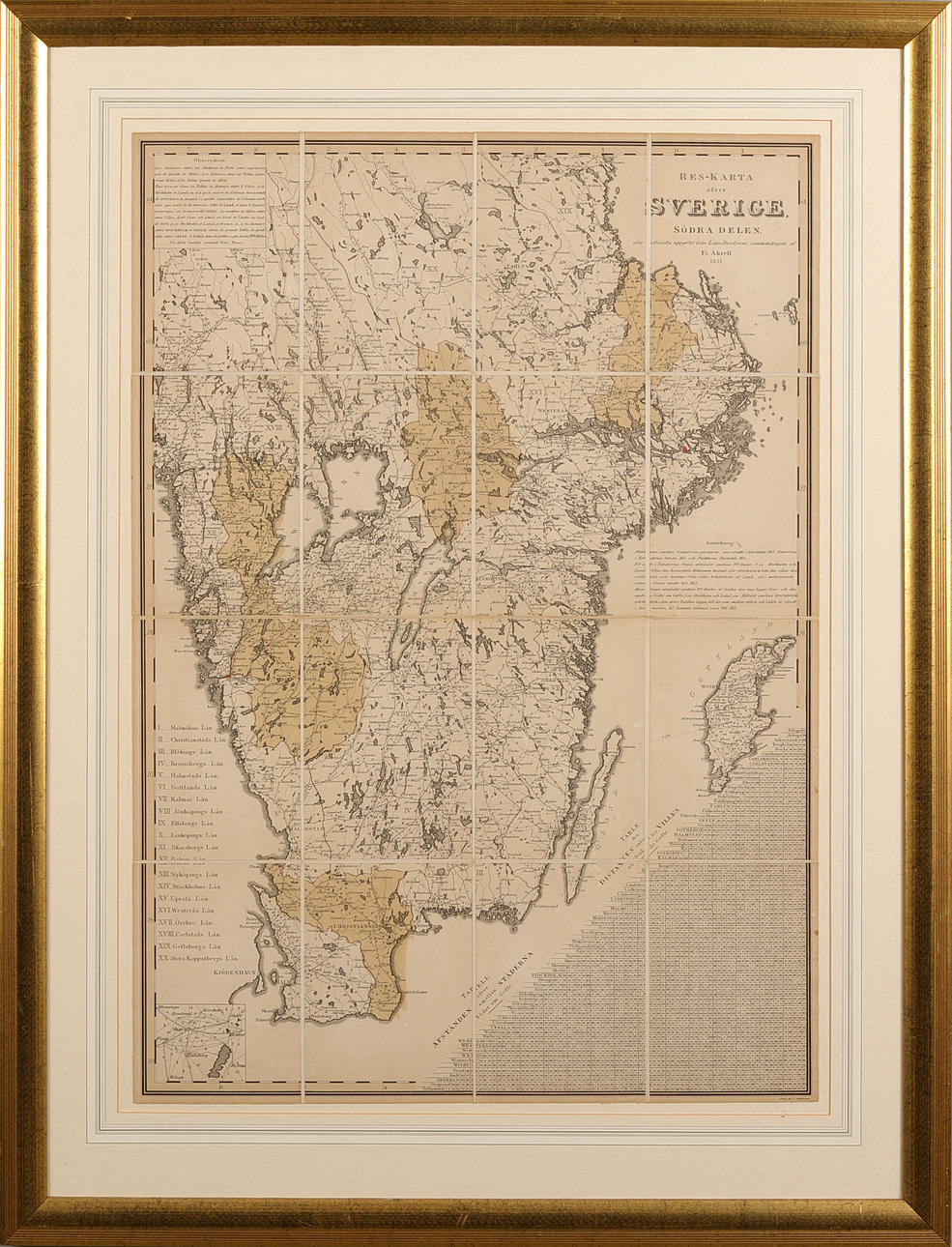 CARL FREDRIK AKRELL, kartta, 1851.