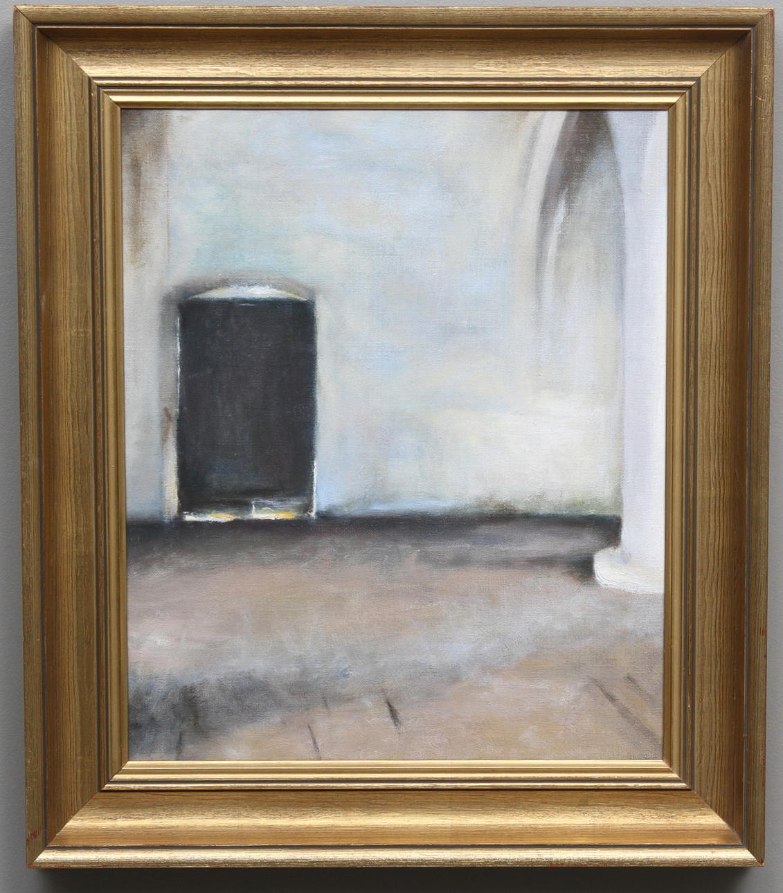 OKÄND KONSTNÄR. Kopia efter Helene Schjerfbeck "Dörren". 1900-talets slut. Olja på duk. Osignerad.