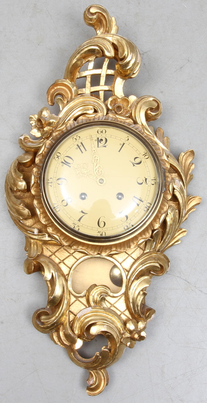 VÄGGPENDYL, rokokostil, 1900-tal.