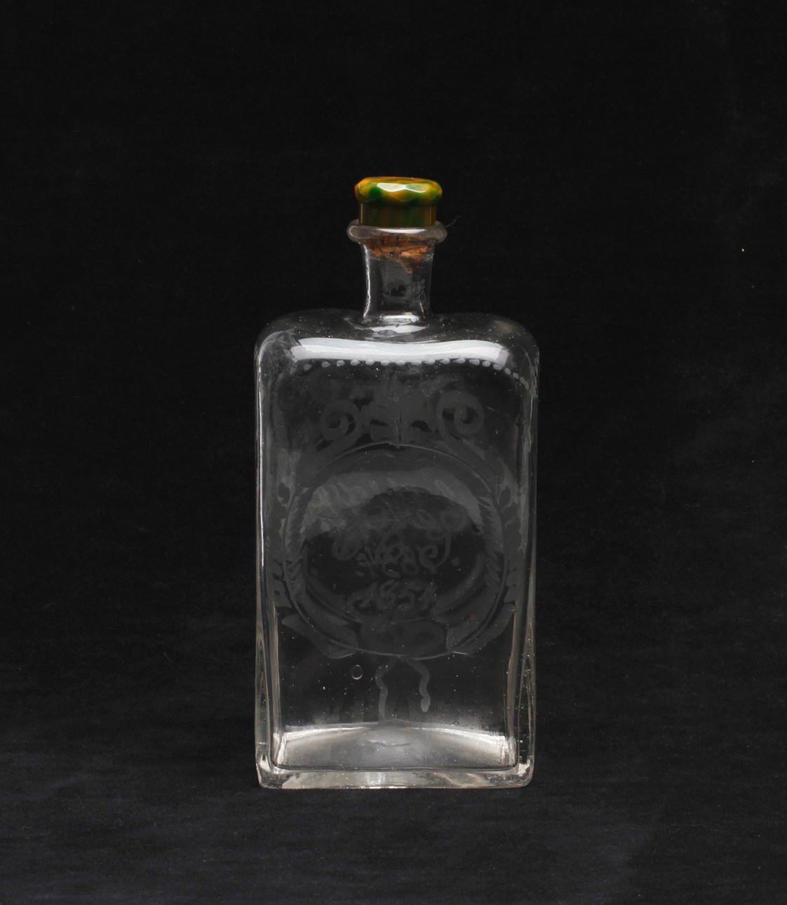 SNAPSFLASKA, möjligen Cedersberg, 1800-tal, anno 1854.