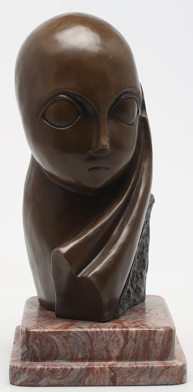 MAX MILO. Ansikte. Brons. Signerad Milo.