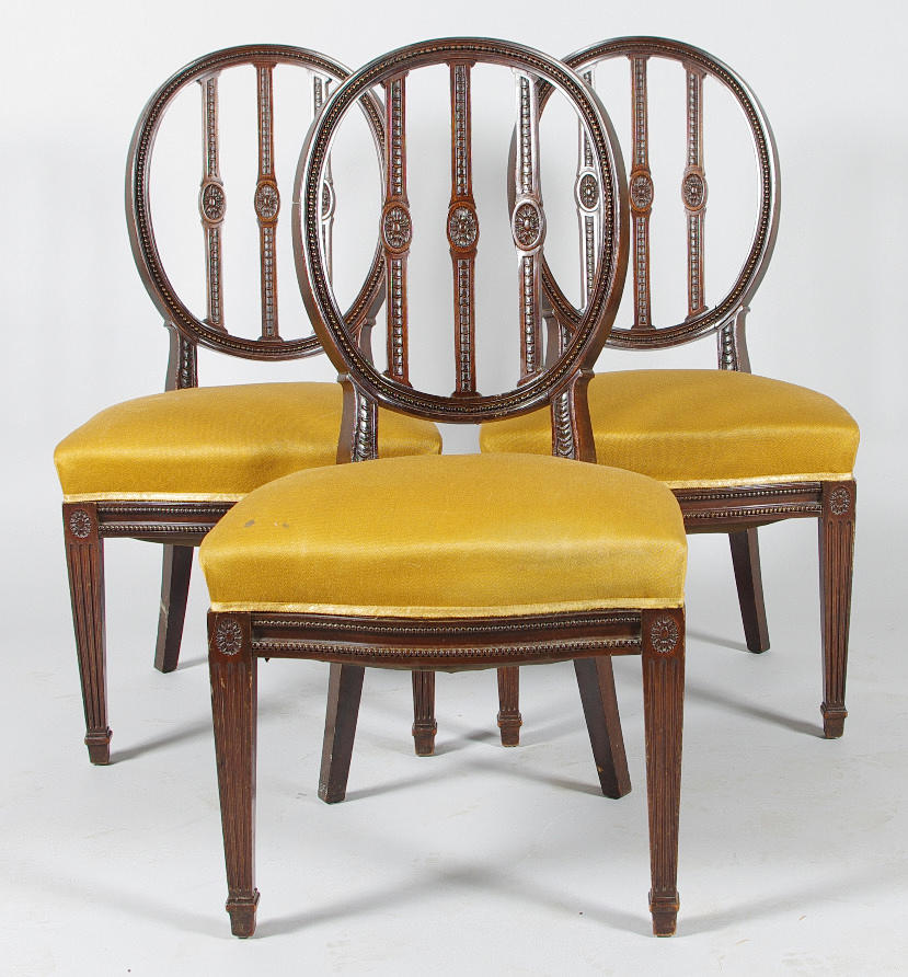 STOLAR, 3 stycken, mahogny, gustaviansk stil.