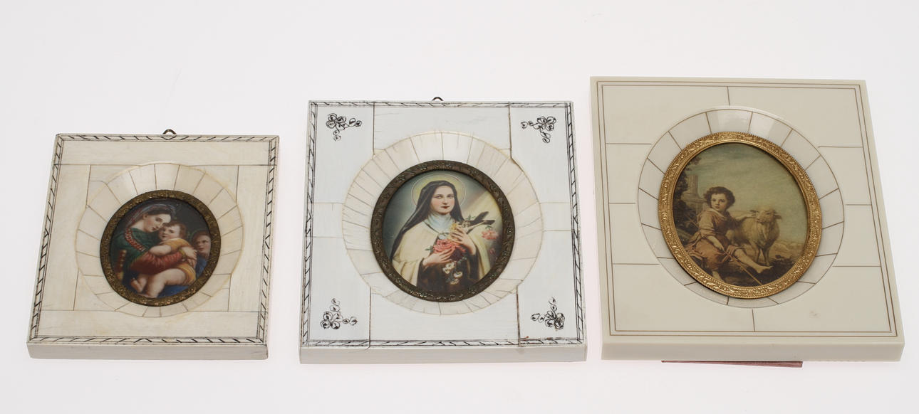 MINIATYRER, 3 st, 1900-tal.