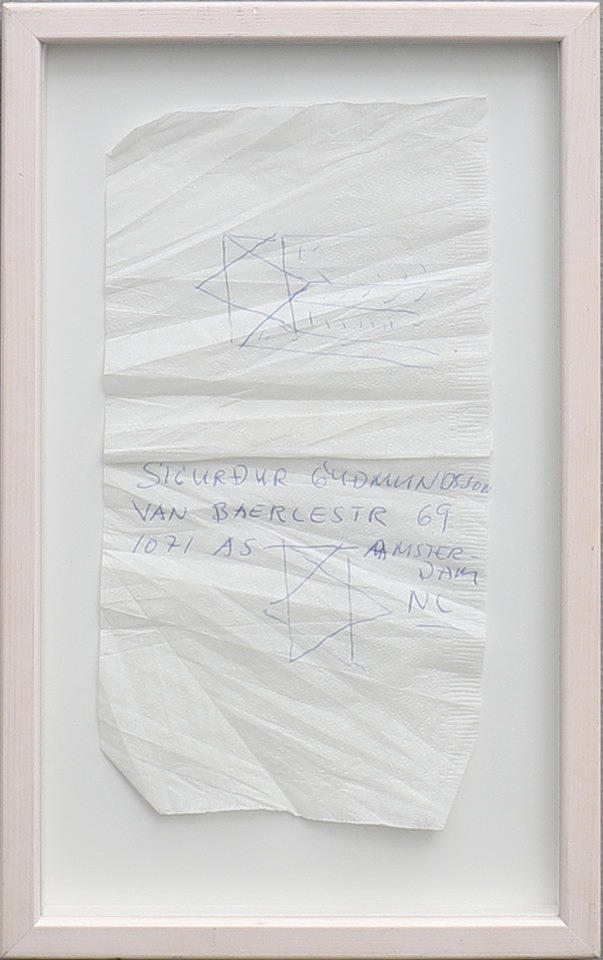 SIGURDUR GUDMUNDSSON. SIGNERT SERVIET.