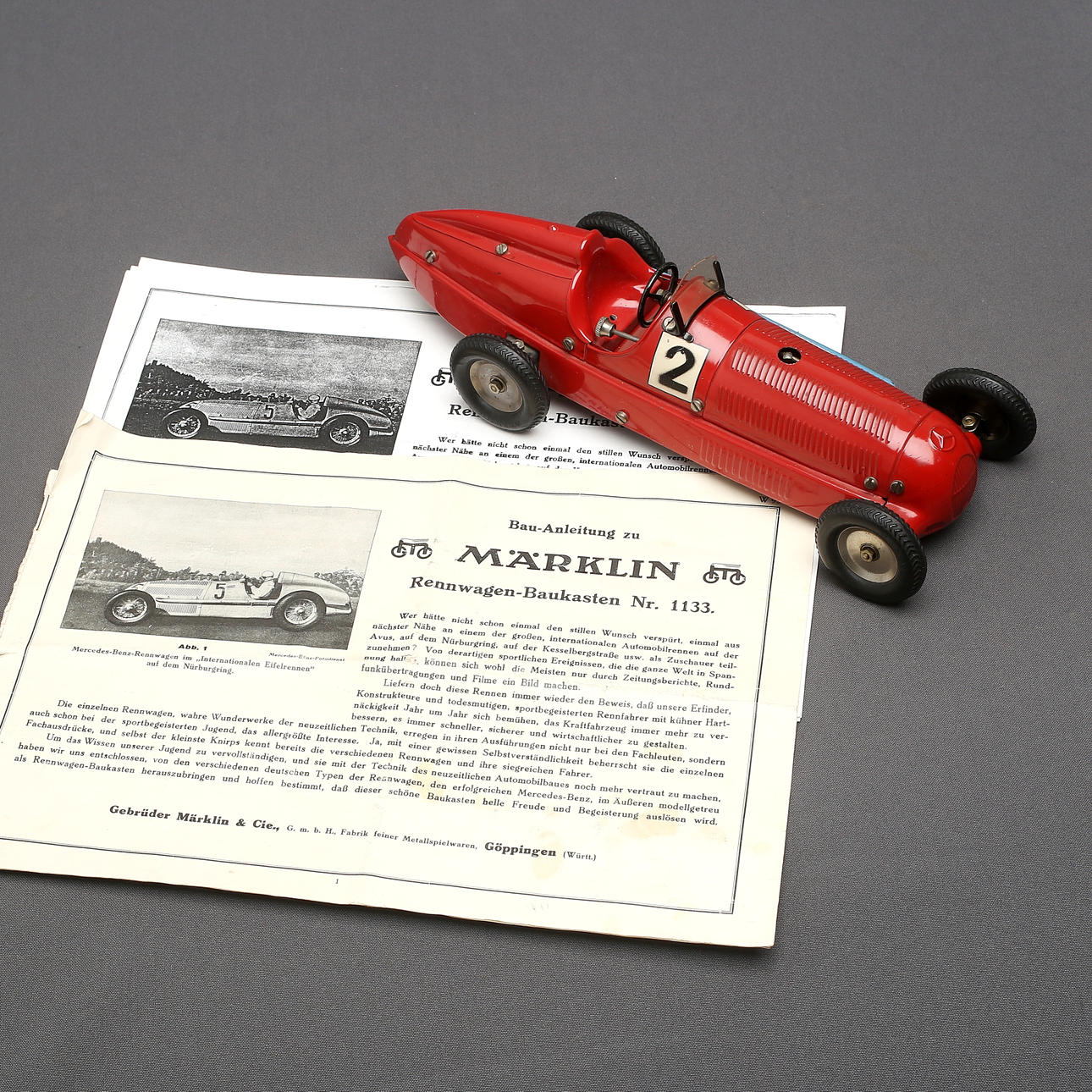 Jouet Mécanique Marklin 1097 - Voiture De Course Mercedes-Benz Des Années 1930 - Occasion