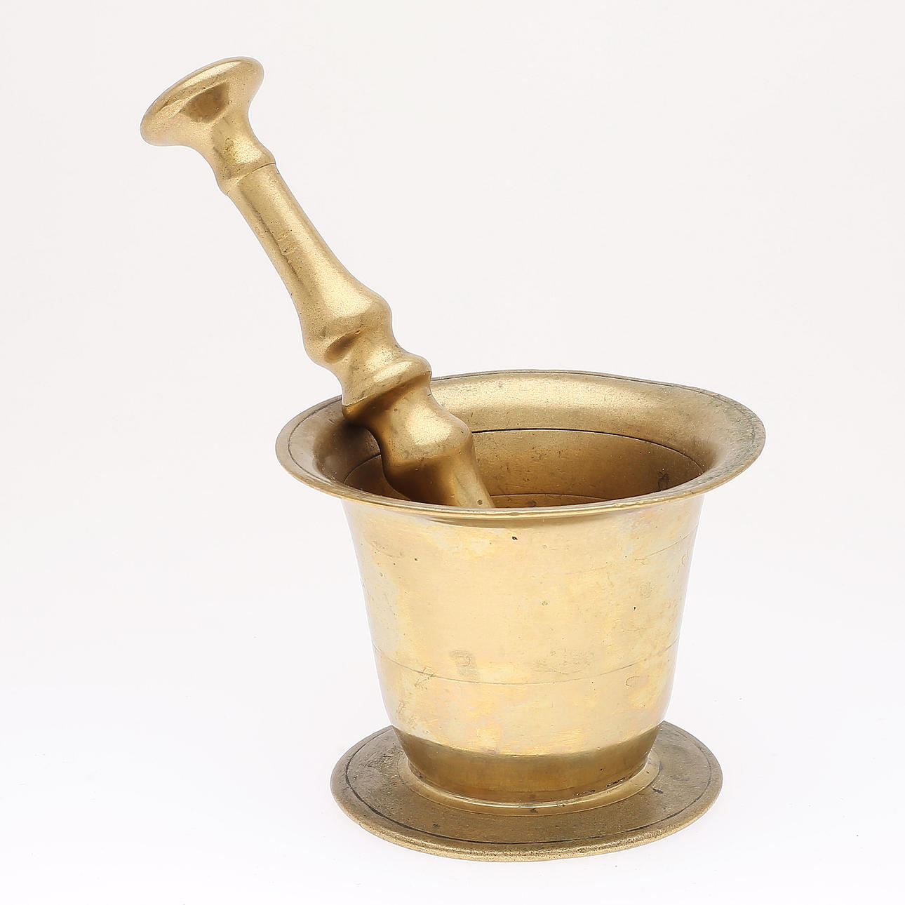 MORTEL med STÖT, mässing.