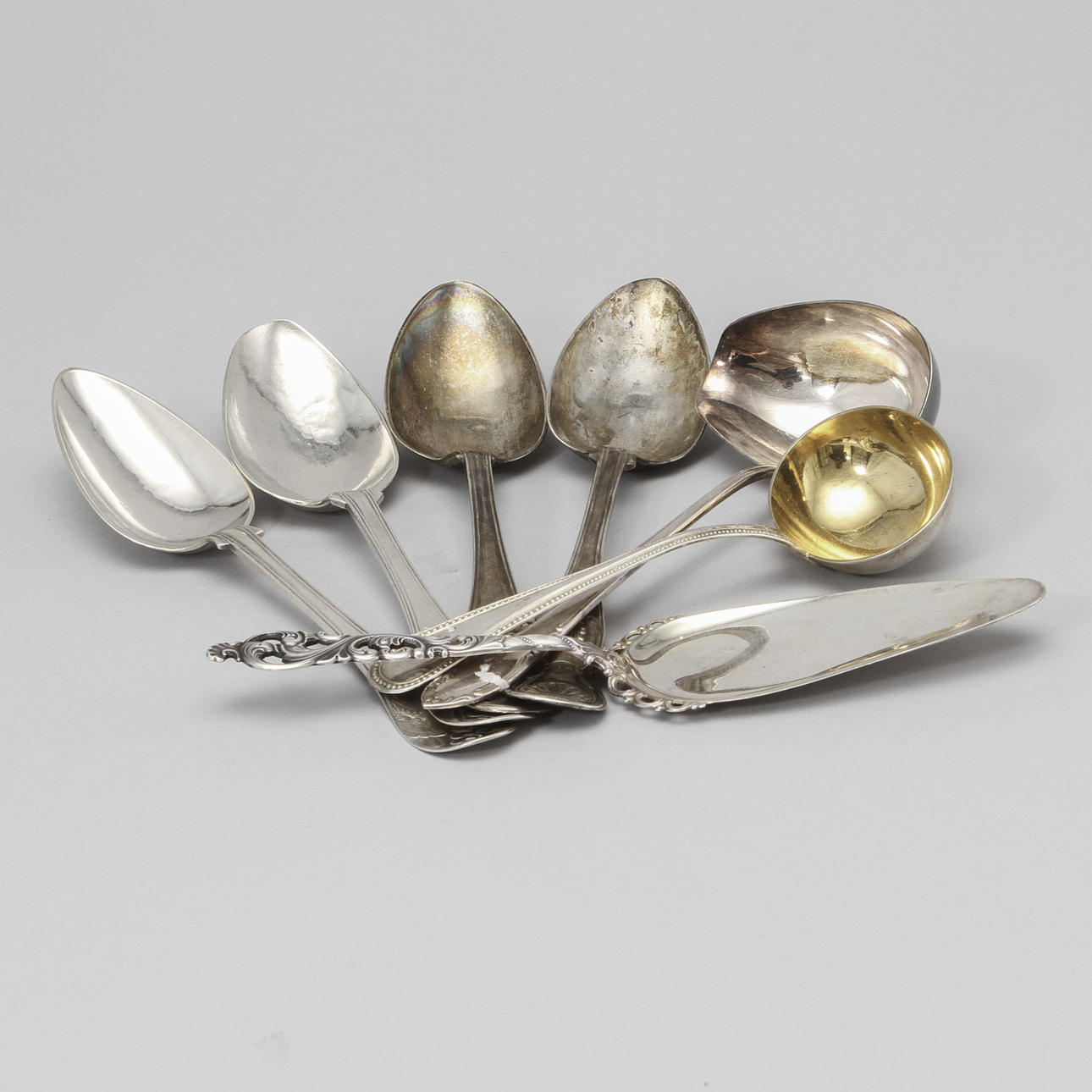 PARTI BESTICK, 7 st, silver. Vikt 430 gram.