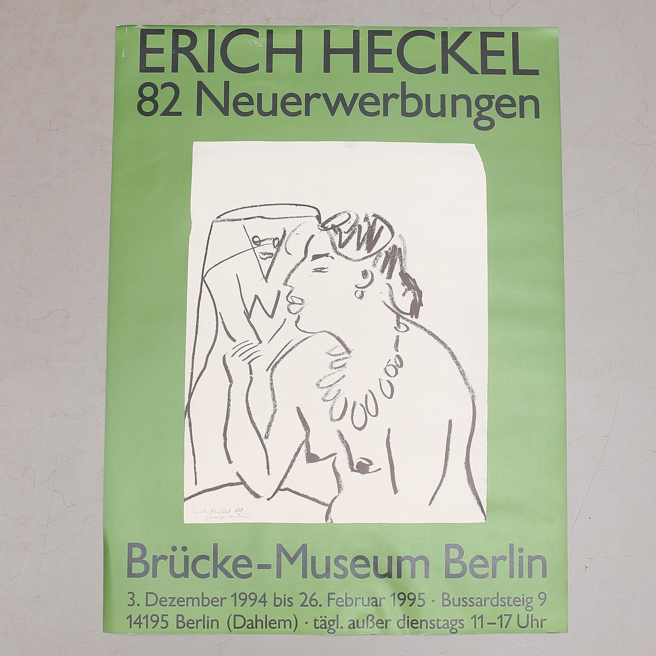 ERICH HECKEL. EFTER. Utställningsaffisch, Berlin, 1995.