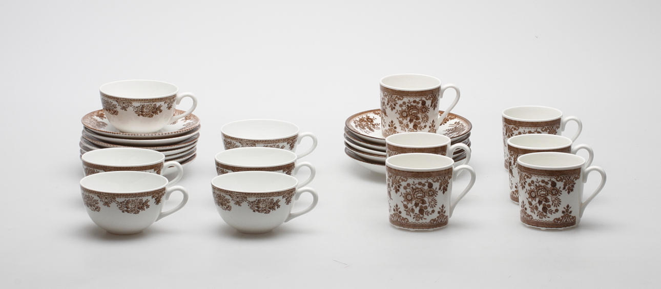 SERVISDELAR, 12 delar, Fasan, Old Gustavsberg.