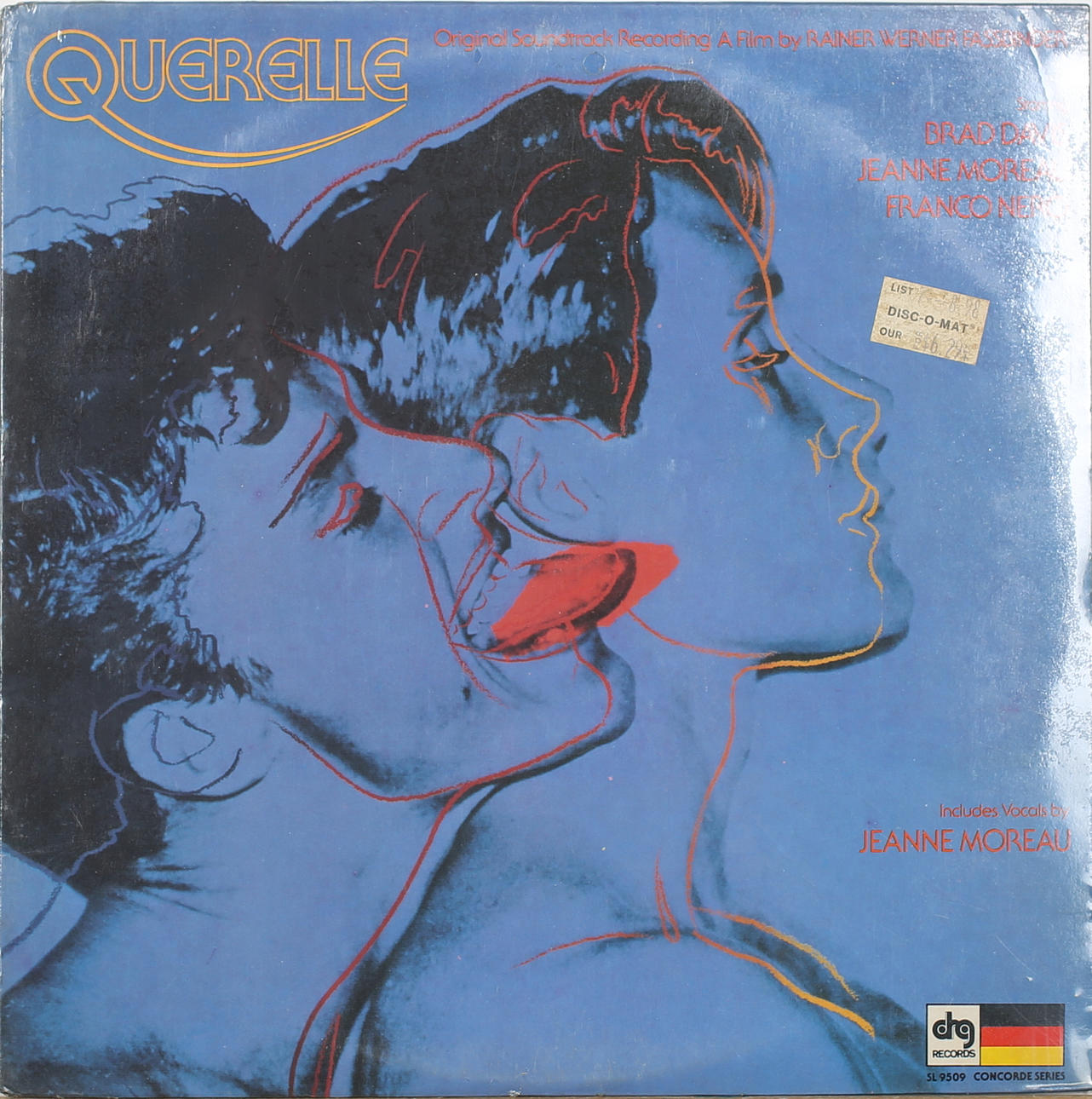 ANDY WARHOL. Lp omslag nr 43. 1982, Querelle.