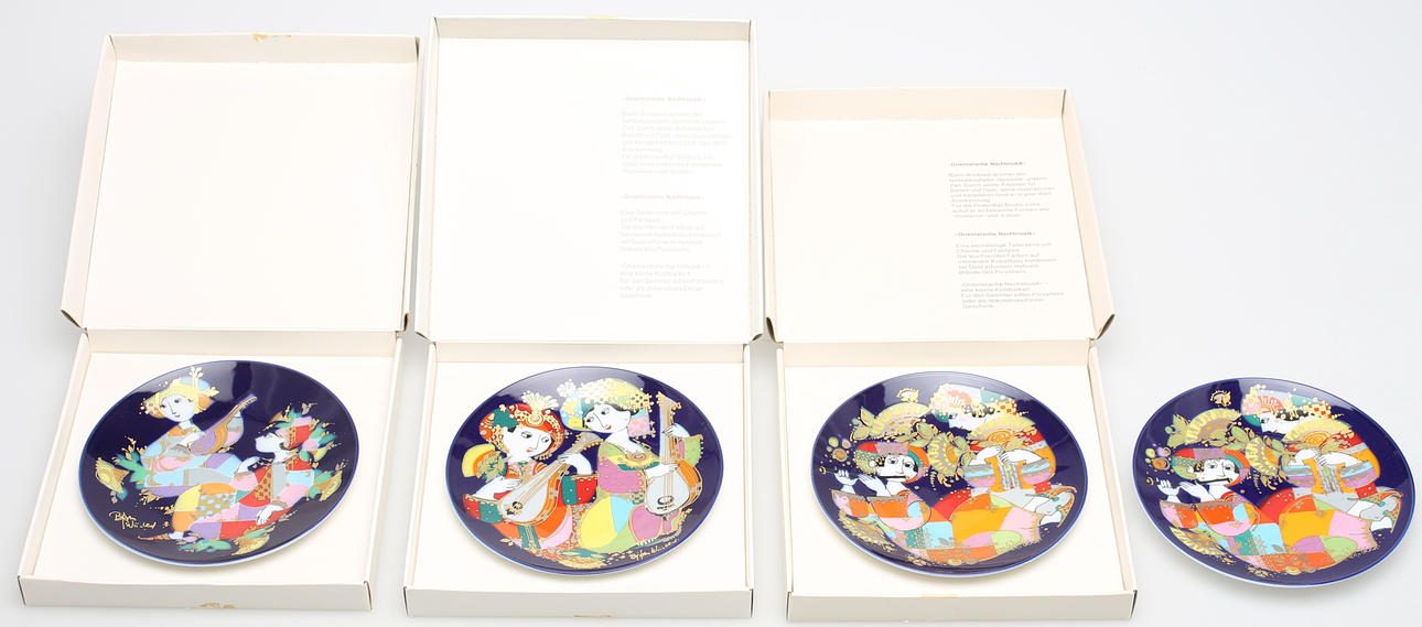 BJÖRN WIINBLAD. Fat, 4 st, Rosenthal, "Orientalische Nachtmusik".