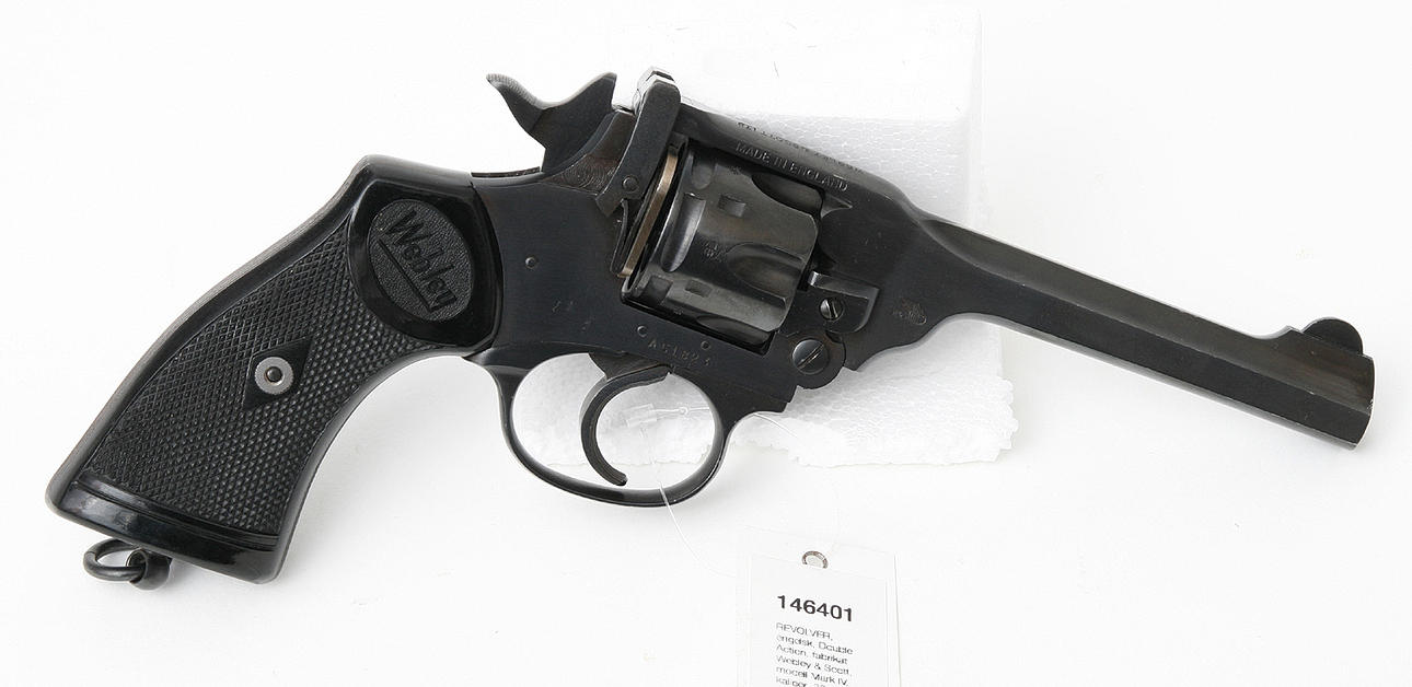 348) REVOLVER, English, Double Action, made by Webley