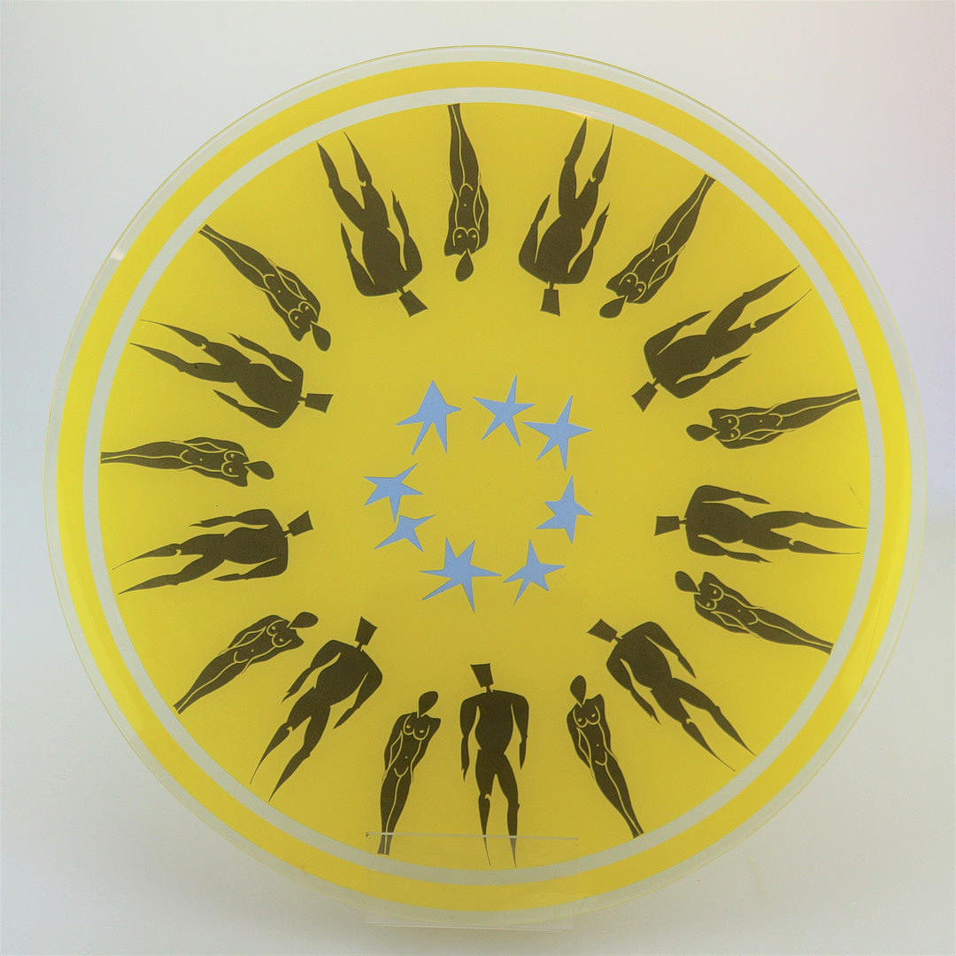 PLATO VINTAGE DE DISEÑADOR 1980 ESTILO KEITH HARING.