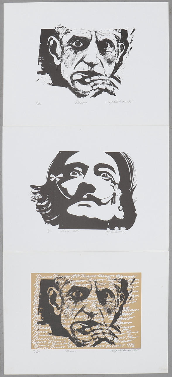 LEIF ERIKSSON. ONE COLOR LITHOGRAPH AND TWO LITHOGRAPHS. Art ...