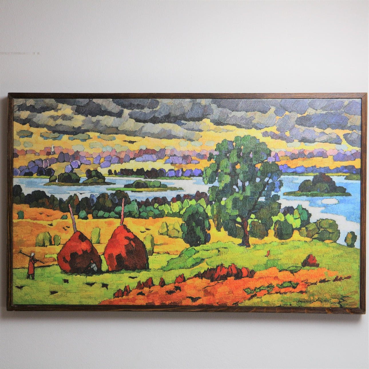 ALEXANDER VARENTSOV. OIL PRINT LANDSCAPE MOTIF.