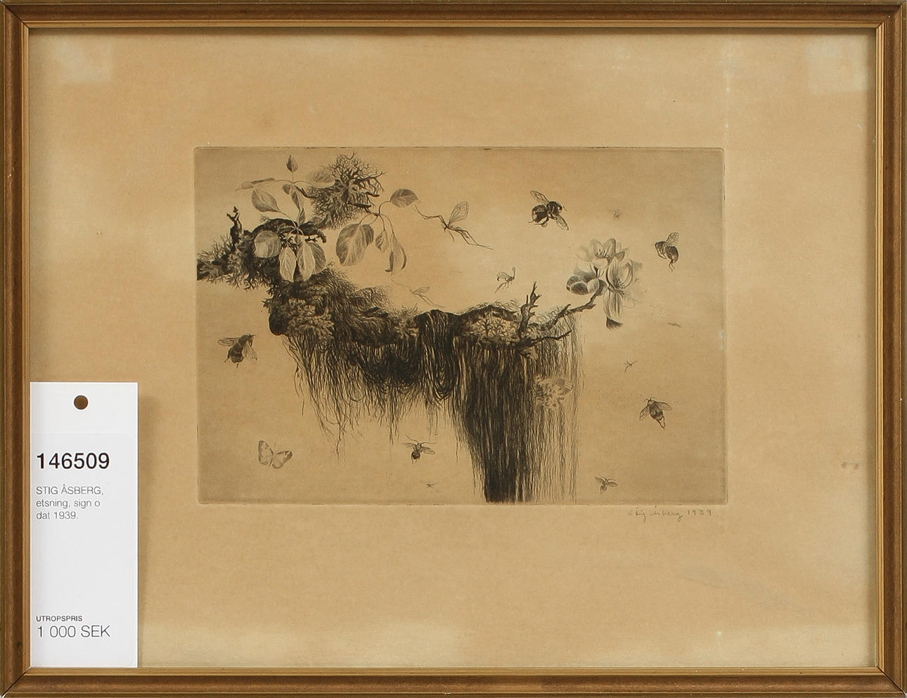 STIG ÅSBERG, etsning, sign o dat 1939.