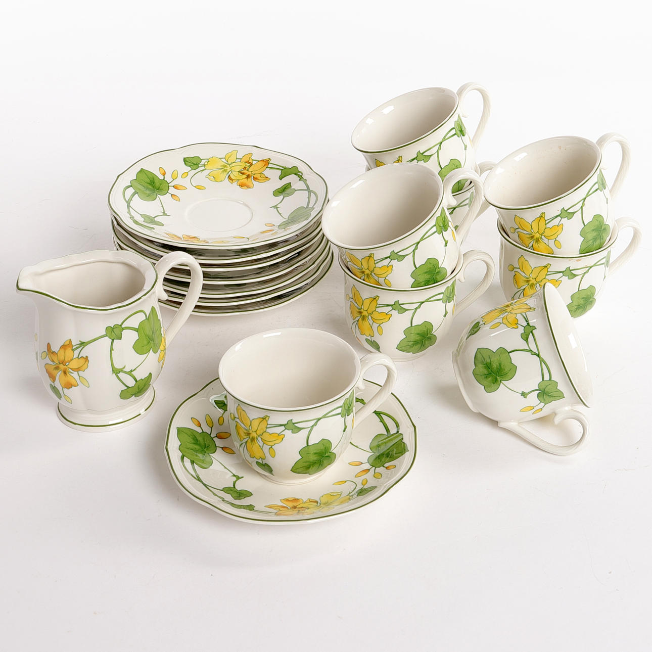 VILLEROY AND BOCH, kaffeservis, 9 dlr., ''Geranium Malva".