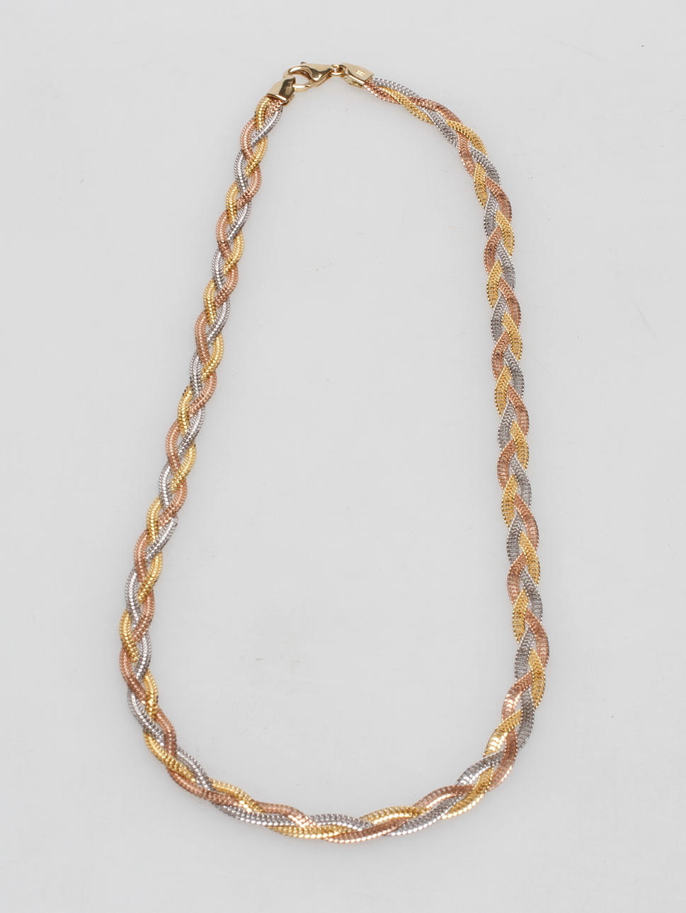 HALSBAND, trefärgat 18k guld, vikt ca 10,4 gr.