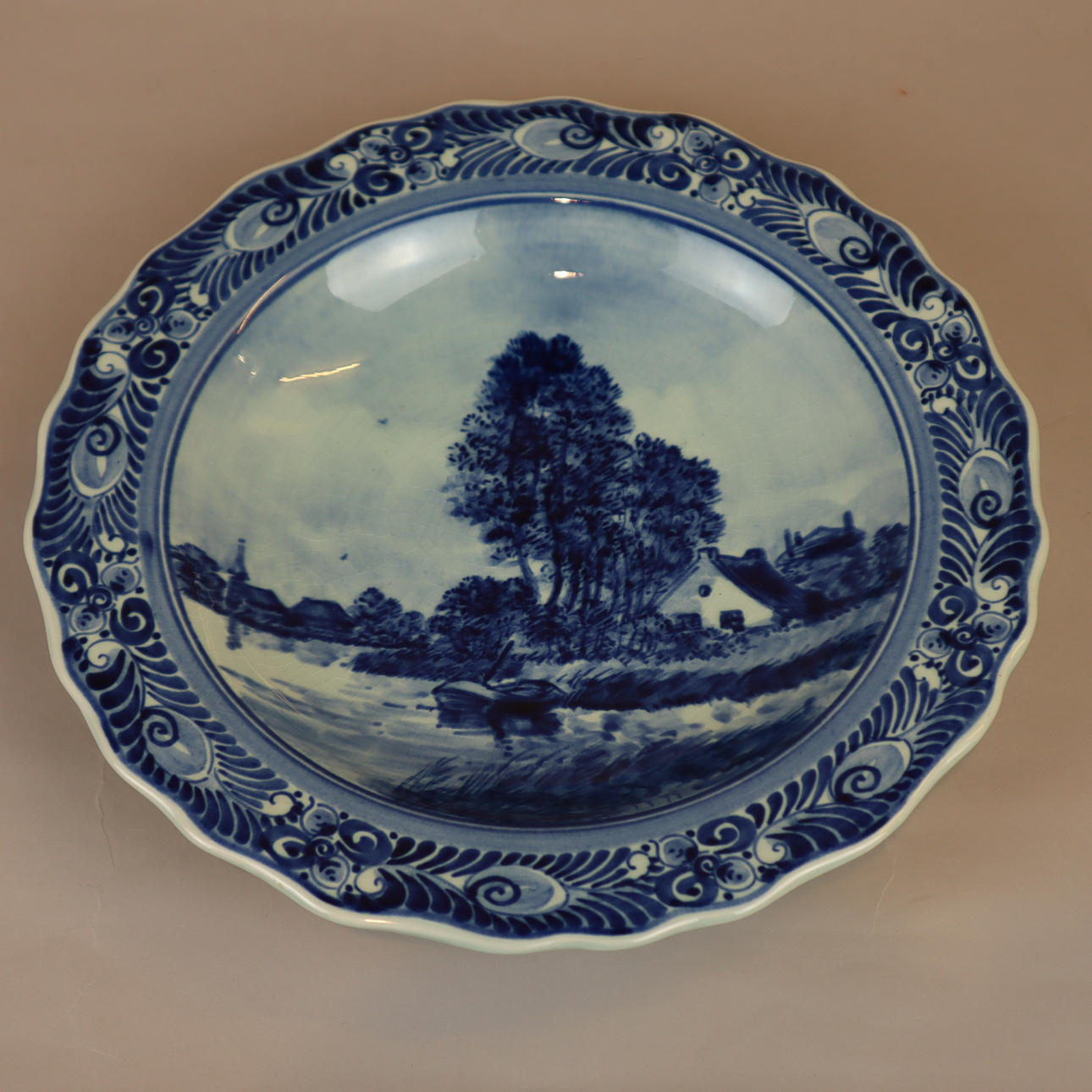 WANDTELLER - Royal Delft Blue, Fayence.