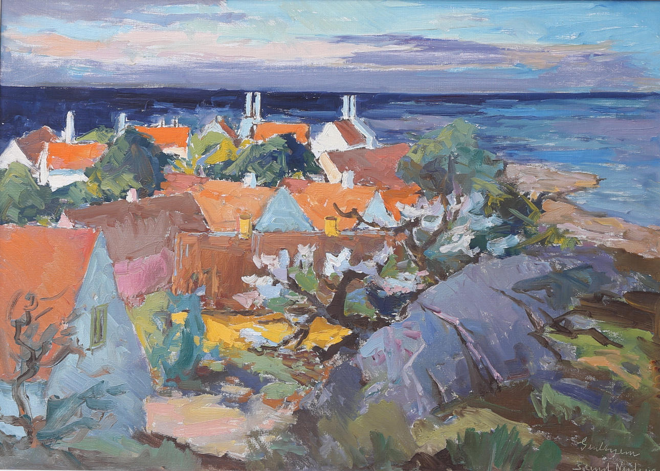 SVEND NIELSEN. Oil on canvas, signed.