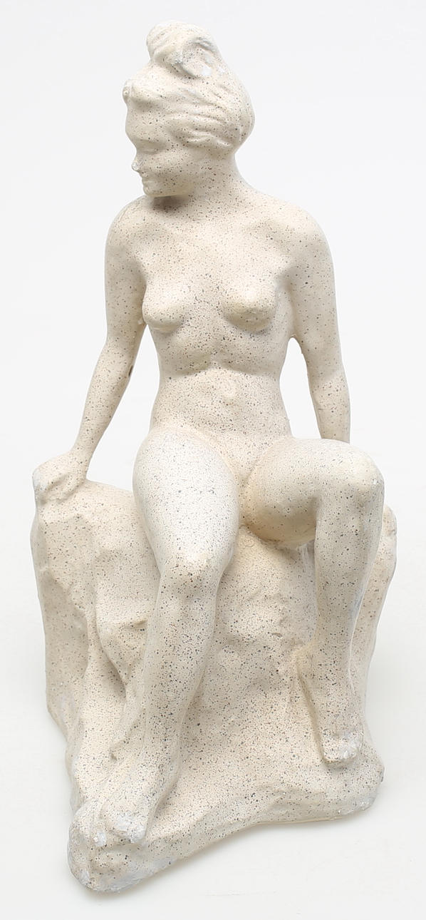 HJORT HANSEN. Skulptur, "Monica", gips, dansk, signerad och daterad.