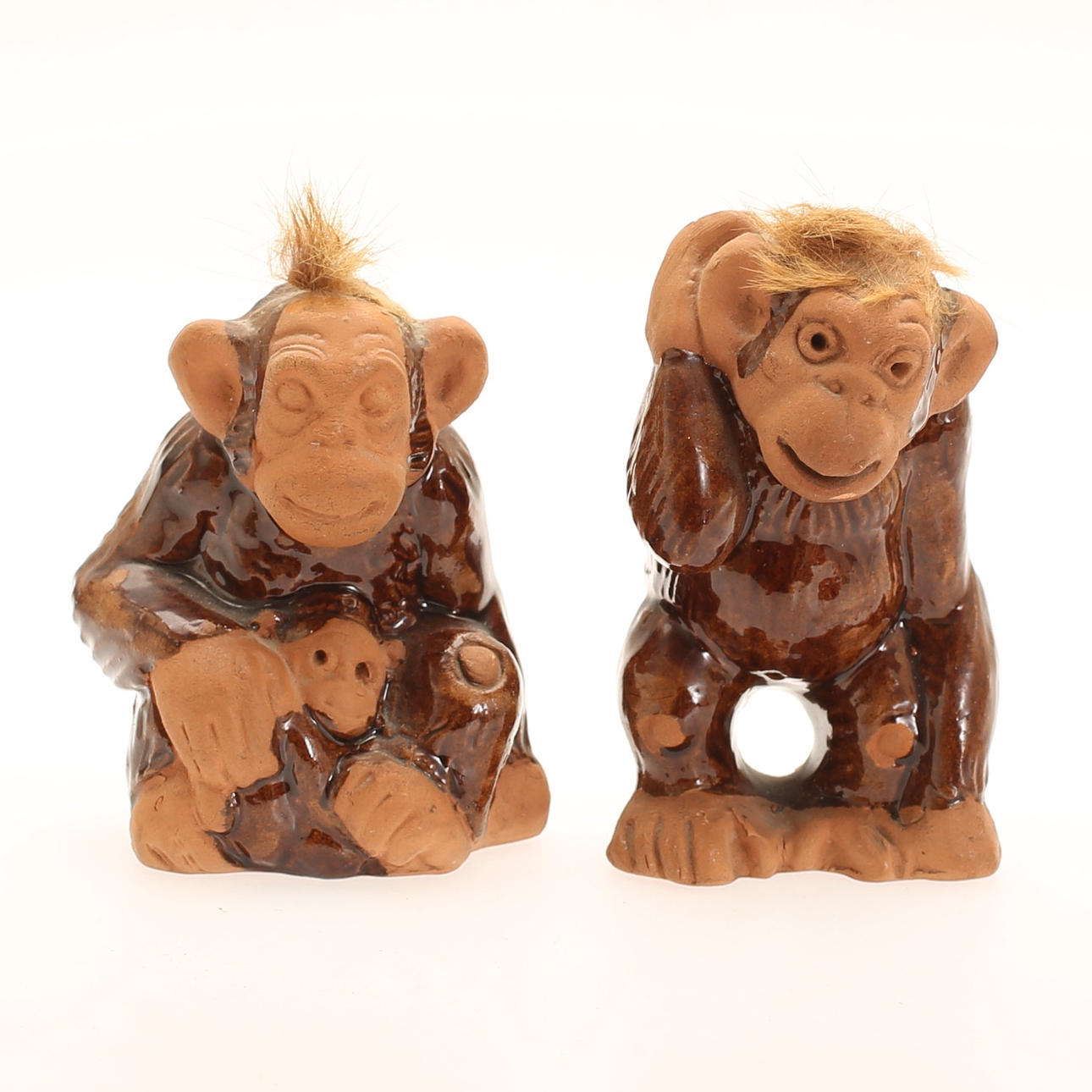 FIGURES, 2 pieces, ceramic, Tore borg, monogram signed TB.