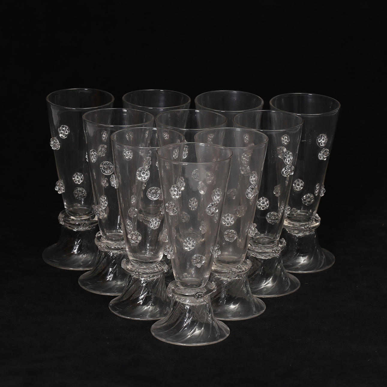 GLASS, 12 pcs, medieval model, contemporary.