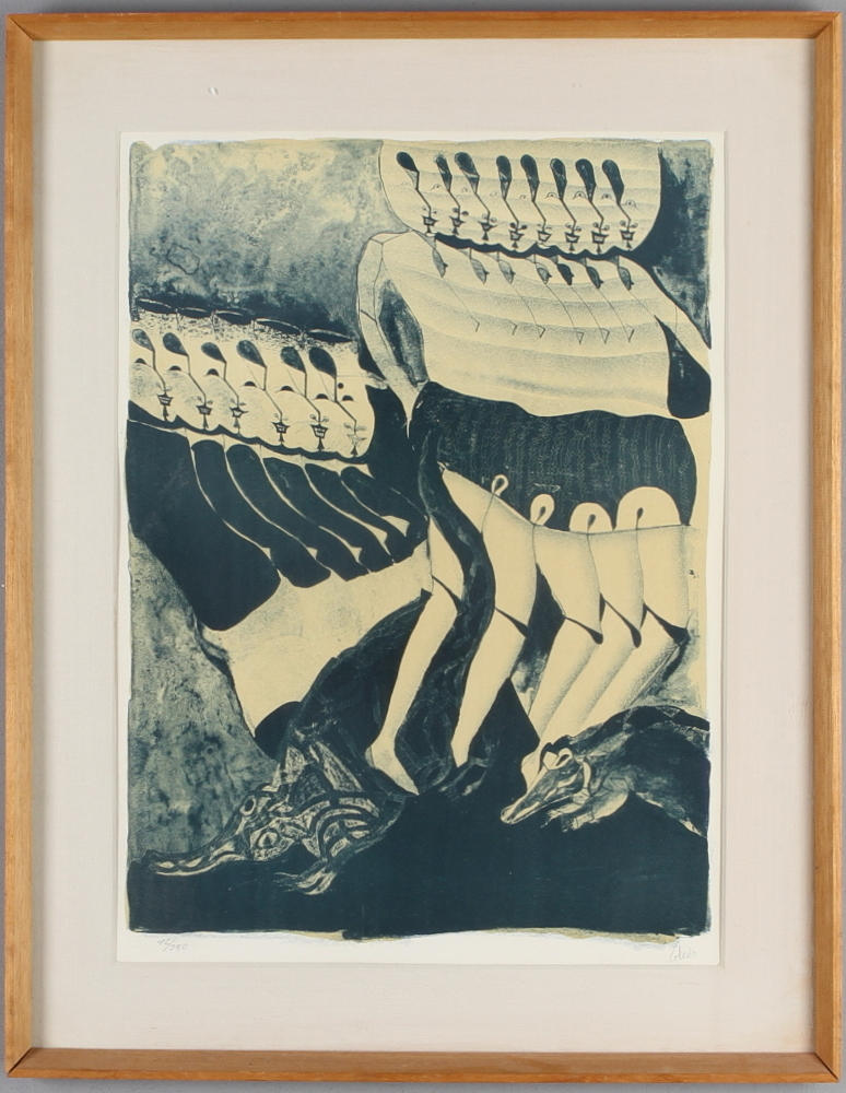 FRANCISCO TOLEDO. Komposition, färglitografi, signerad och numrerad 42/350.