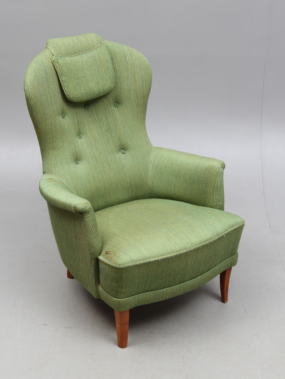 FÅTÖLJ, "Farmor", Carl Malmsten, O.H. Sjögren. Transås.