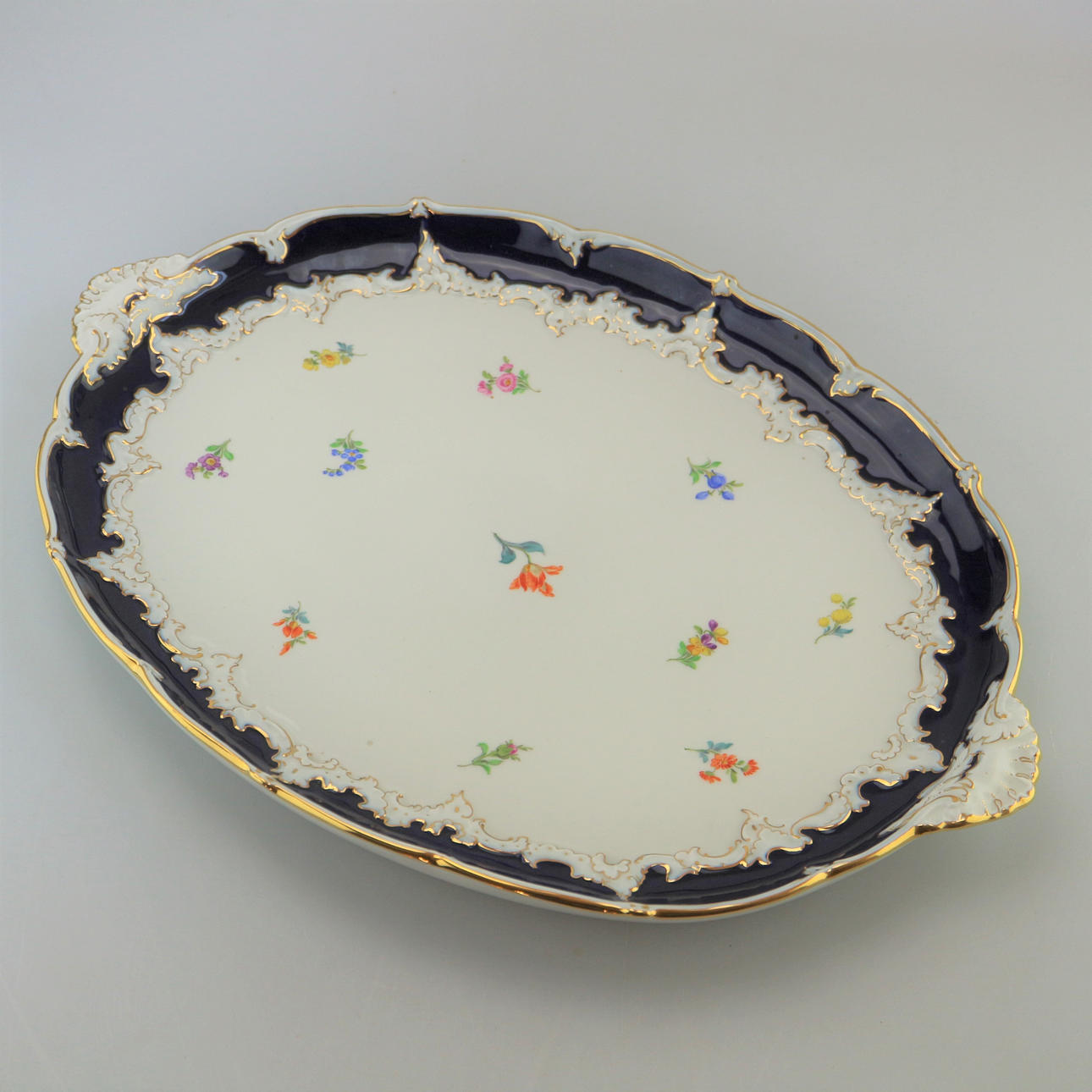 MEISSEN SERVIERPLATTE KOBALTBLAU.