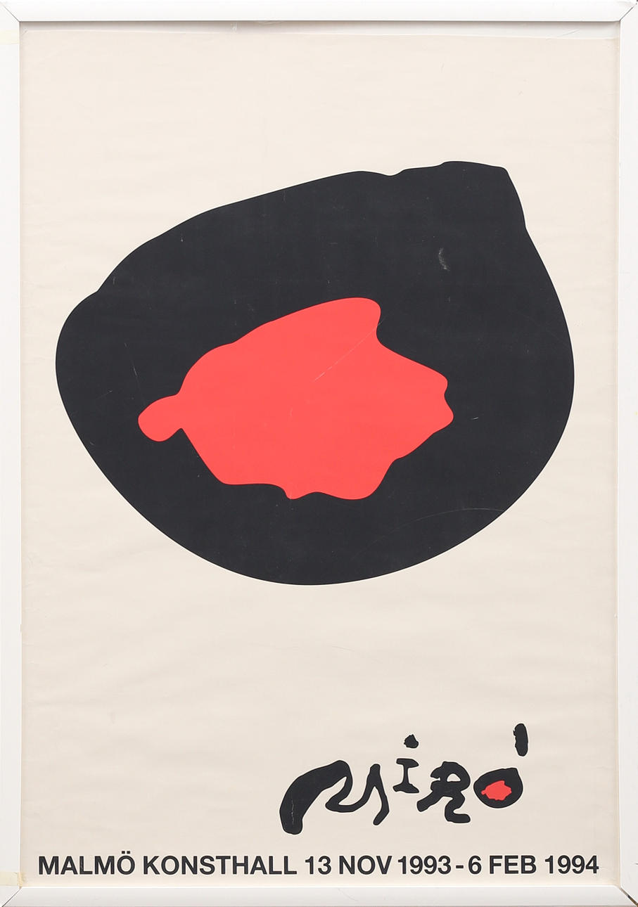 POSTER, Miro, Malmö art gallery 1993-1994, lithographic print, unsigned.