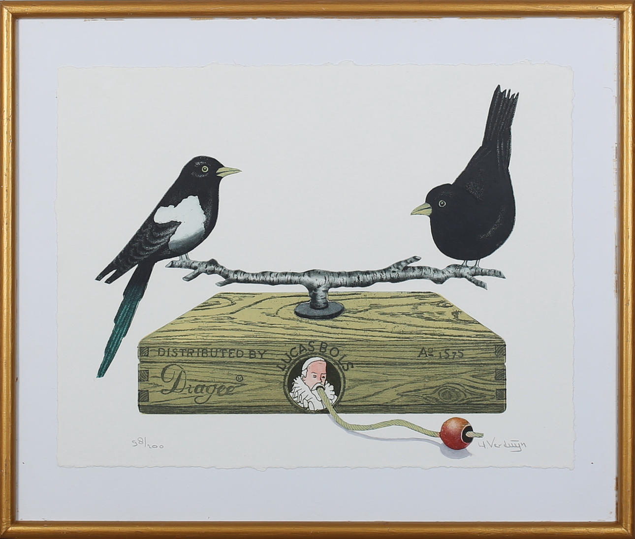 HANS VERDUYN. Färglitografi, signerad och numrerad 98/200.