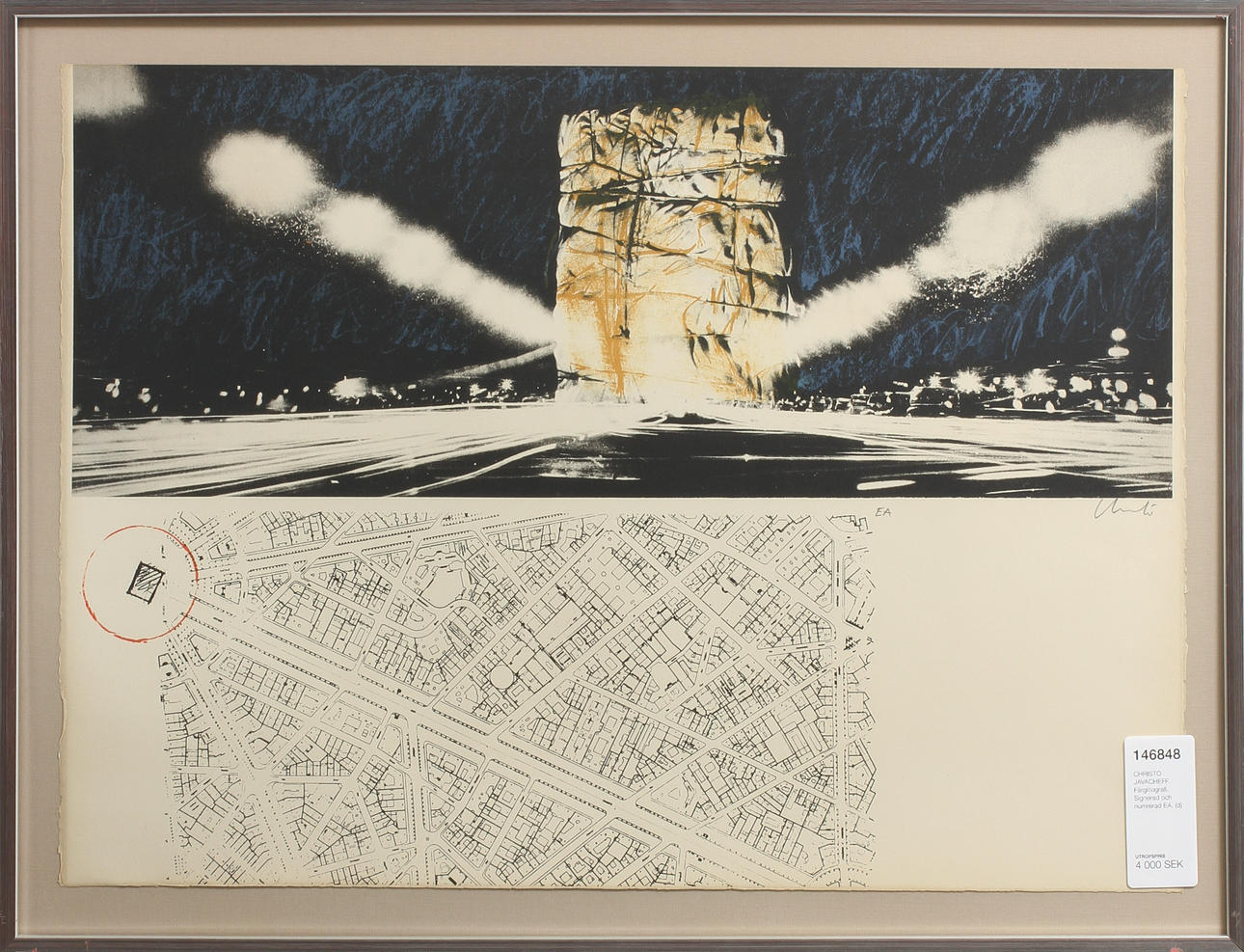 CHRISTO JAVACHEFF. Färglitografi. Signerad och numrerad EA.