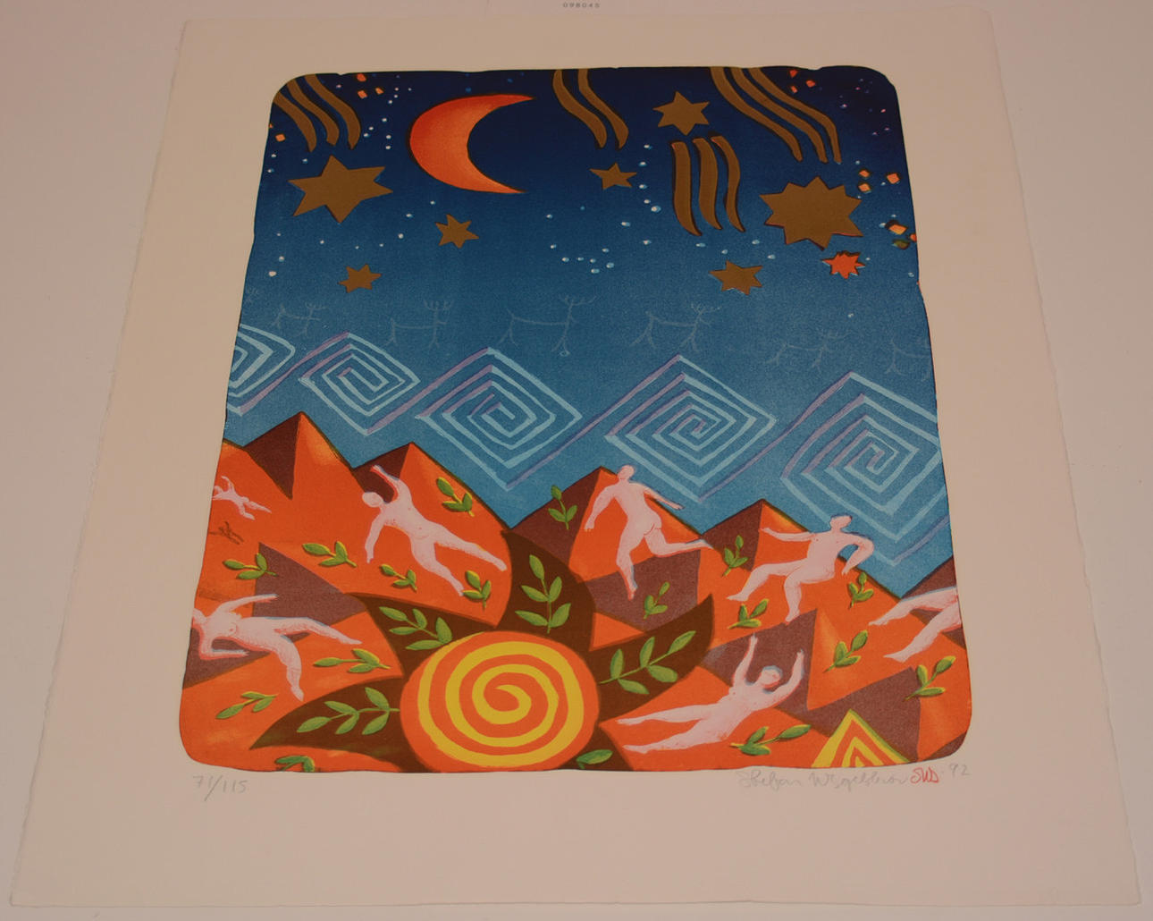 STEFAN W IGELSTRÖM. Dance under the night sky. Lithograph.