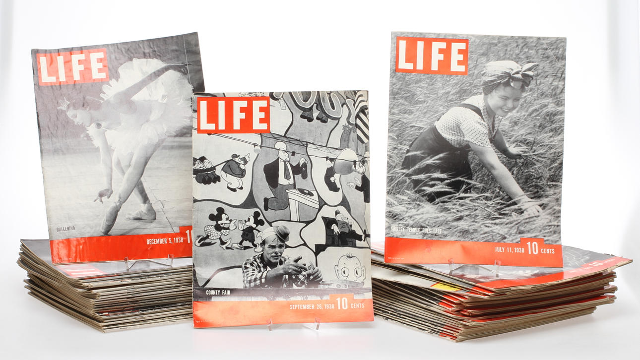 TIDNINGAR, ca 50 st, Life Magazine, 1938.