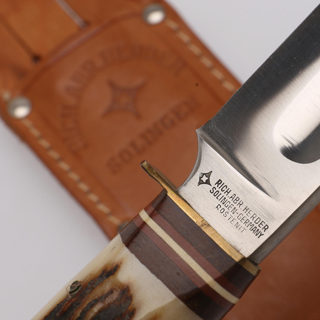 HUNTING KNIFE, Richard Abraham Herder, Solingen, Germany, second 