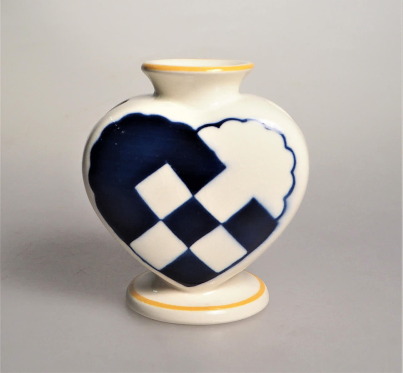 CANDLESTICK / VASE, flintware, Aluminia, Denmark.