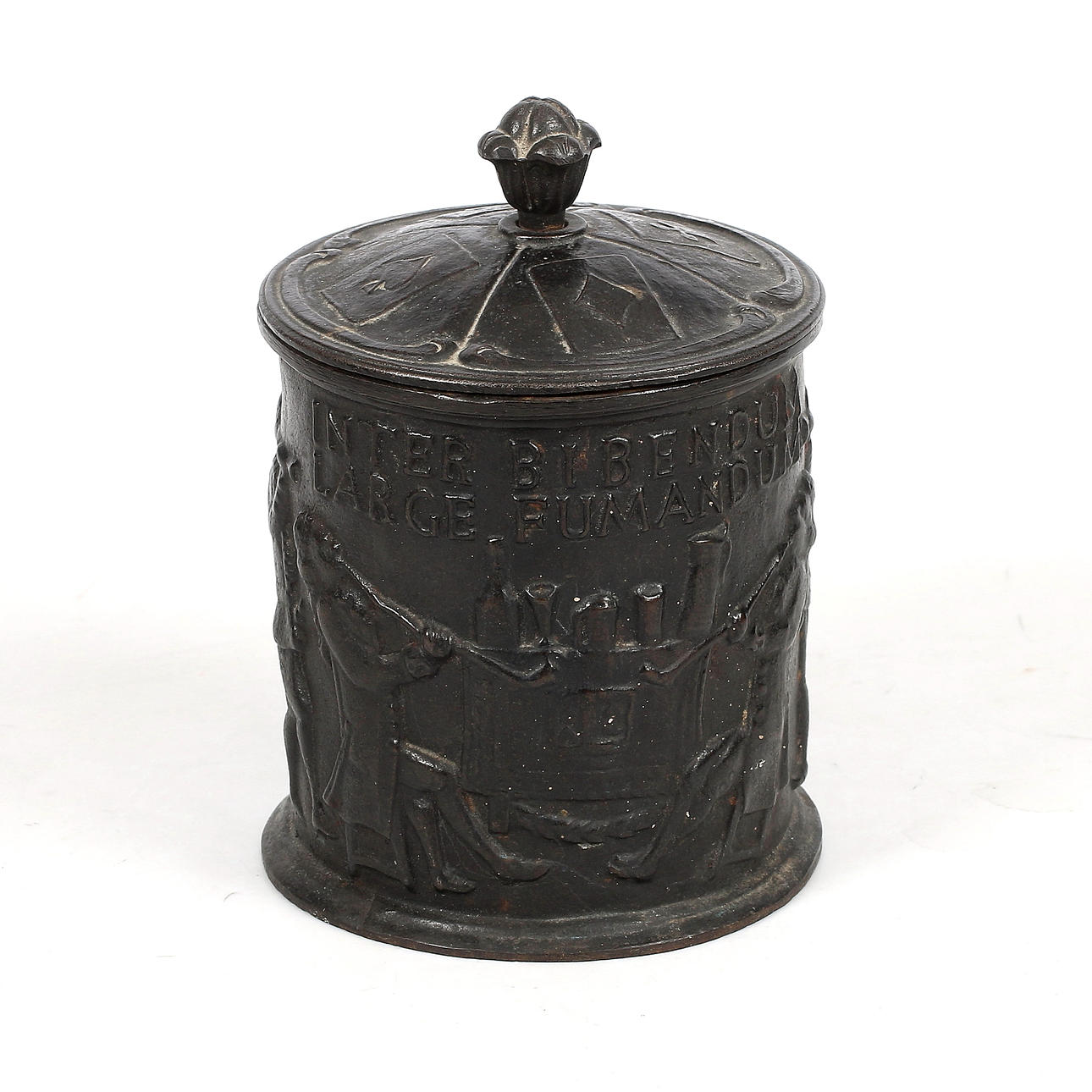 TOBAKSBURK, gjutjärn, 1800-tal.