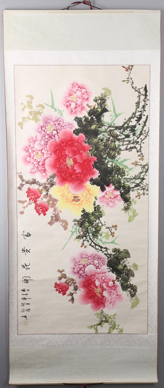OIDENTIFIERAD KONSTNÄR. RULLMÅLNING Kina, 1900-tal.