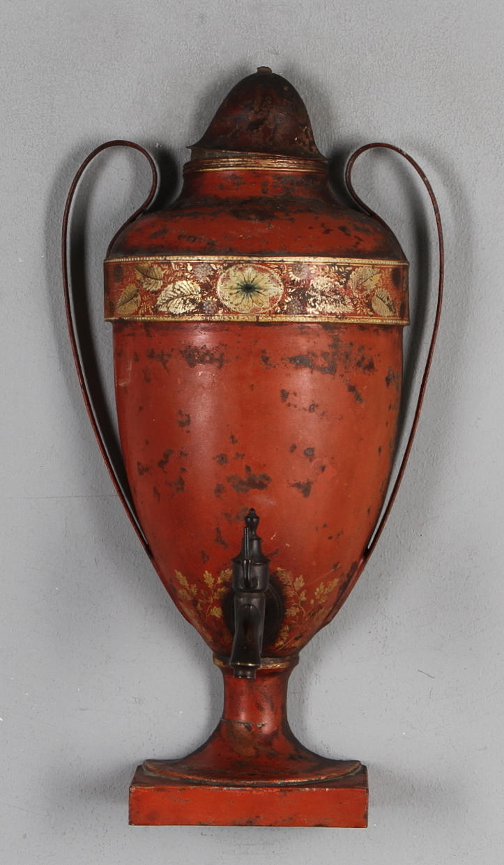 VÄTSKEBEHÅLLARE, zink, enligt uppgift England 1800-tal.