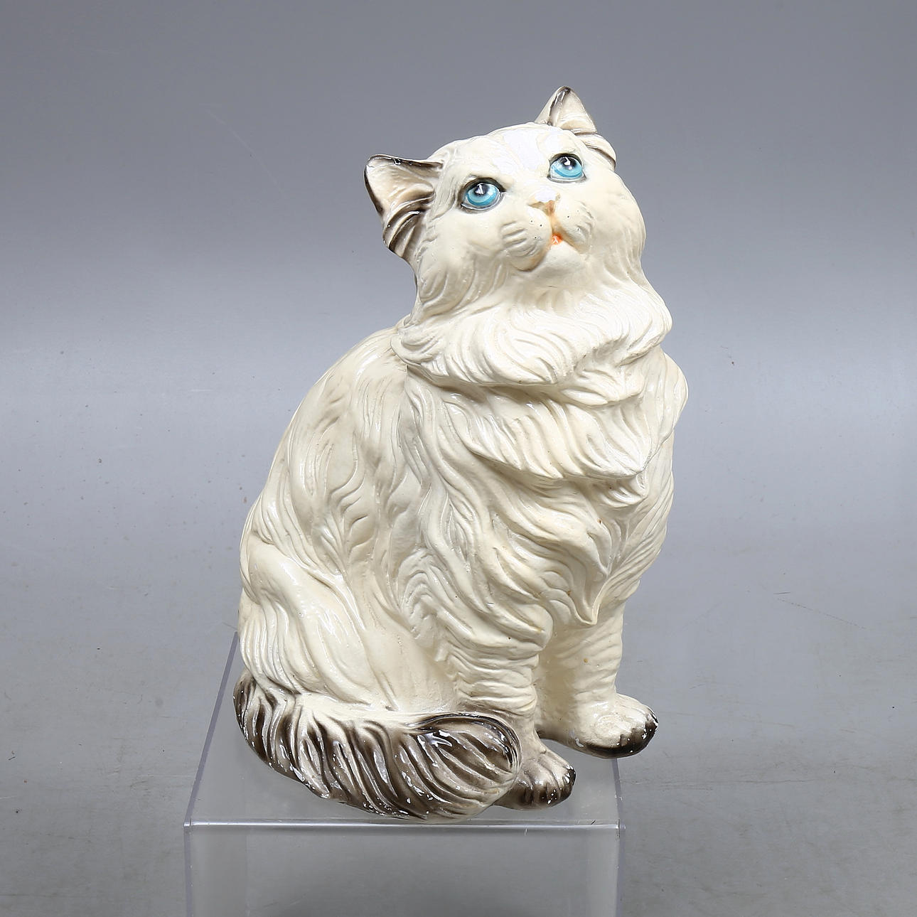 FIGUR, Katze, Gips, 20. Jahrhundert.