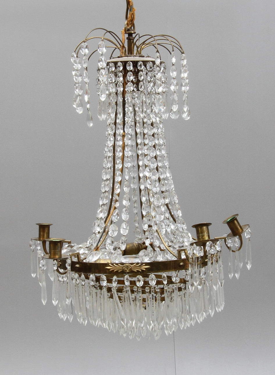 LJUSKRONA, för 5 ljus, gustaviansk stil, 1900-tal.