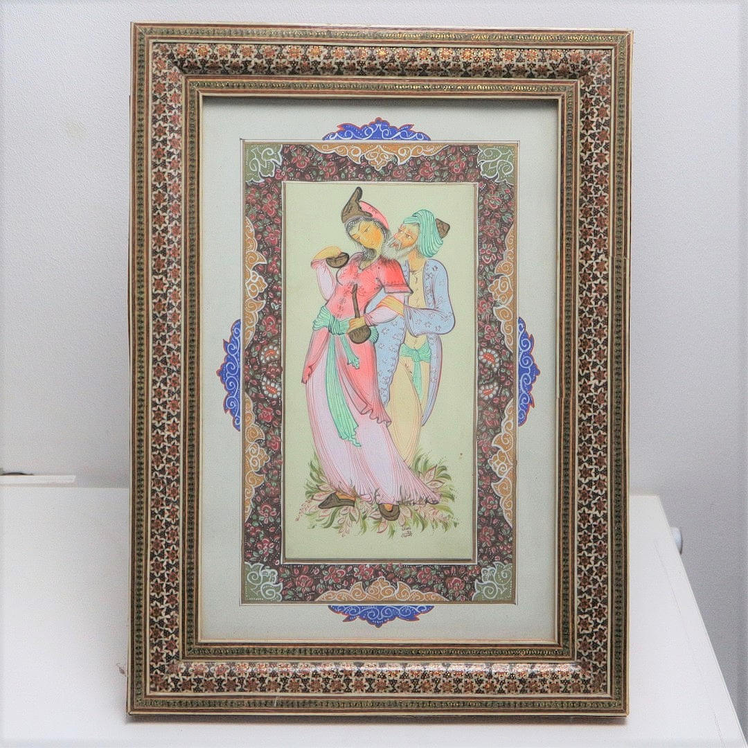 PERSISCHE MINIATUR ZEICHNUNG BEIN.