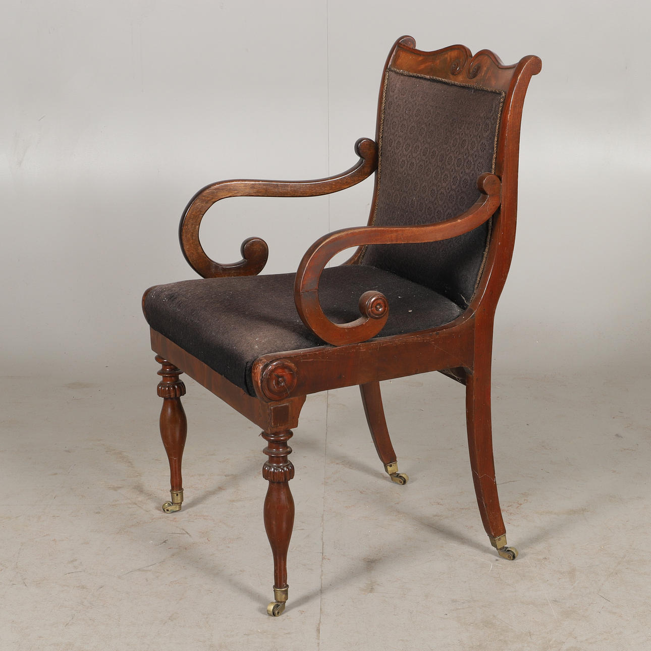 KARMSTOL, mahogny, empire.