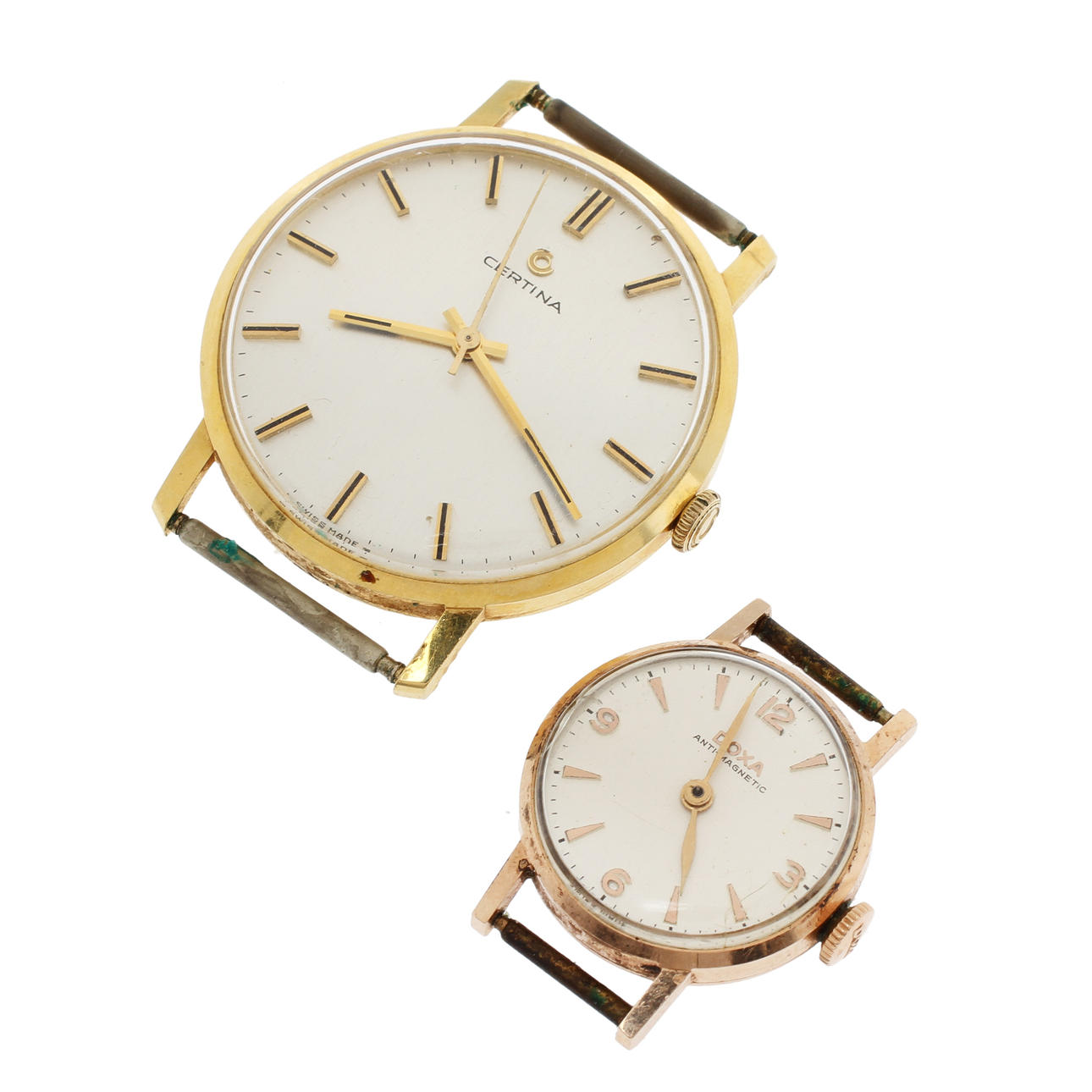 HERRUR OCH DAMUR, Certina 18k och Doxa 14k.